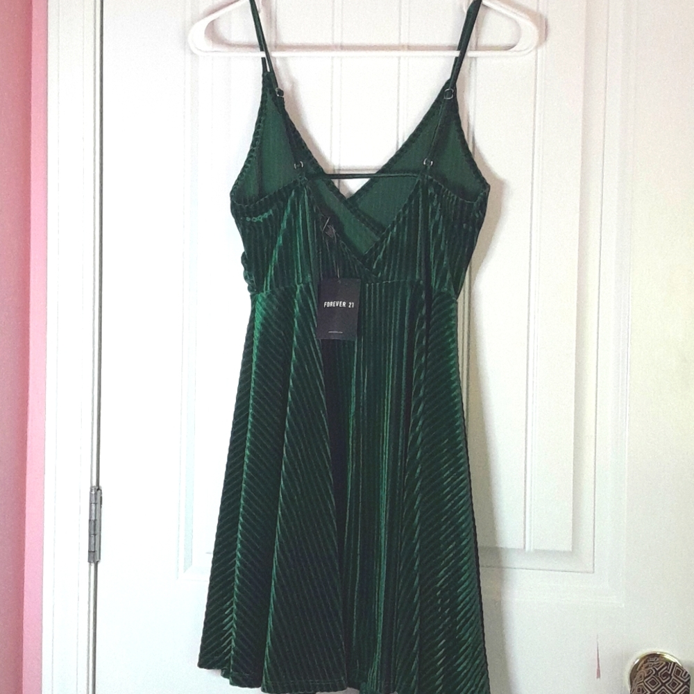 Forever 21 Green Mini Open Back Dress - Picture 3 of 3